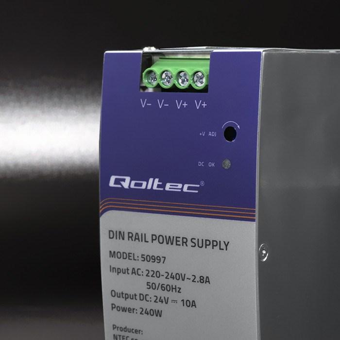 Immagine prodotto Qoltec 50997 Alimentatore per guida DIN 240W