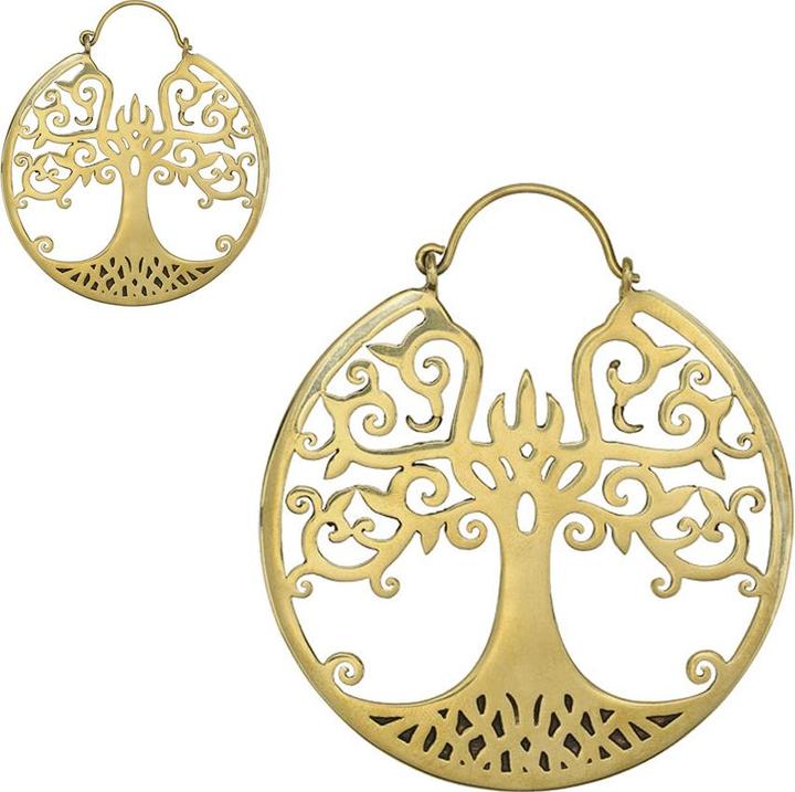 Immagine prodotto Star Piercing Orecchino placcato oro Albero della Vita (Ottone)