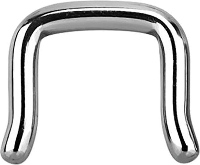 Actual product image Star Piercing Septum ring U angled silver (without brass, Surgical steel 316L)