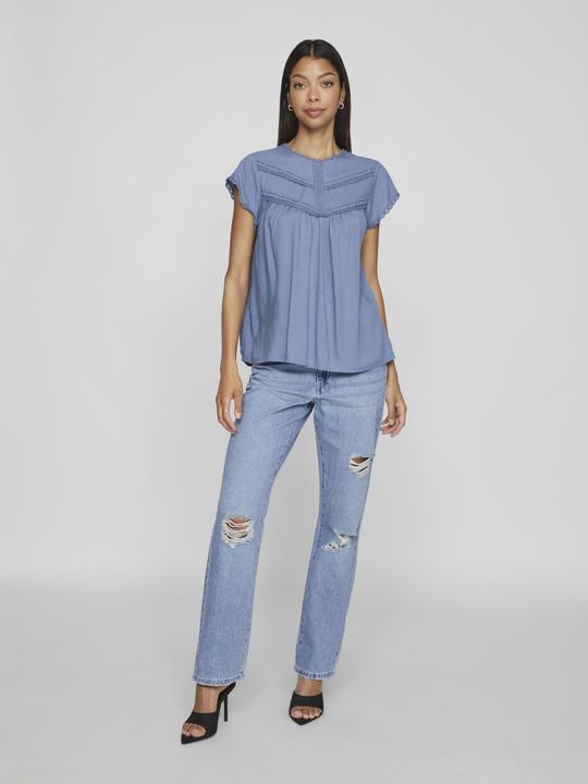 Actual product image Vila Detailed top with short sleeves (40)
