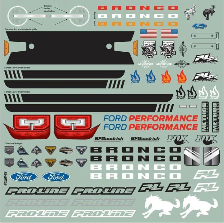 Produktbild Proline Karosserie Ford Bronco 2021 2-Door unlackiert, 1:10