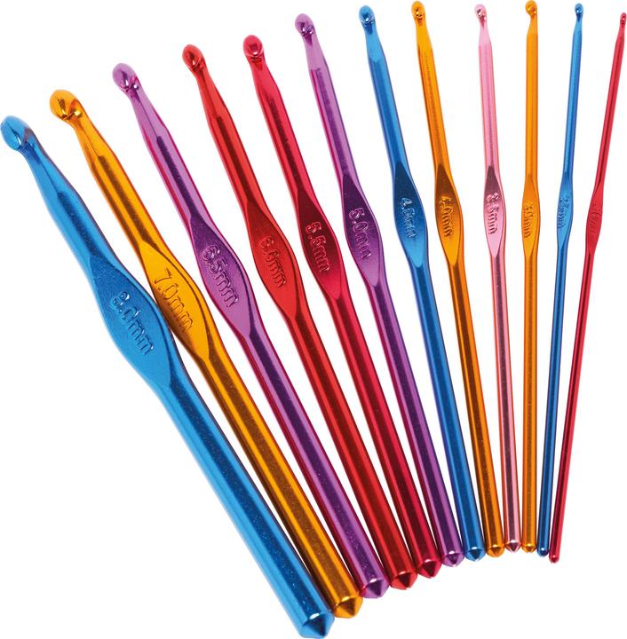 Actual product image VBS Crochet hook set "2 mm - 8 mm", 12 pcs.