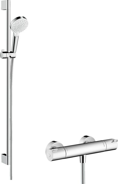 Actual product image hansgrohe Crometta exposed shower system Vario with Ecostat 1001 CL - chrome (27813400)