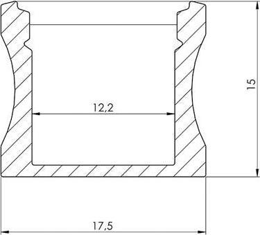 Produktbild LEDsON Slimline 15 mm, silber eloxiert, Aluminium-LED-Profil - 3 m (300 cm, Indoor)