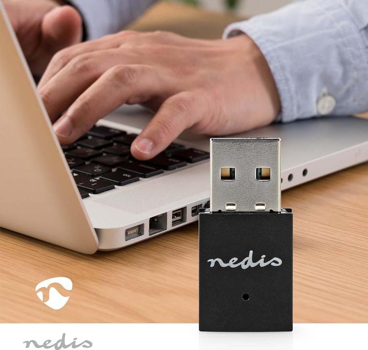 Produktbild Nedis Netzwerk-Dongle | Wi-Fi | N300 | 2.4 GHz | USB2.0 | Wi-Fi speed total: 300 Mbps | Windows 10 / (USB)