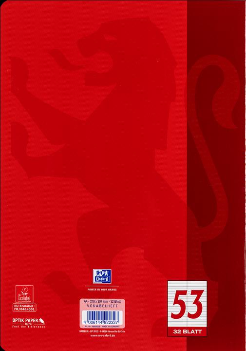 Actual product image Oxford Vocabulary (A4, Lined, Hardcover)
