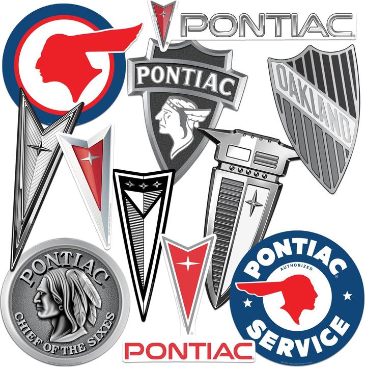 Produktbild Pontiac Logo Aufkleber Deluxe 50erPack Vinyl
