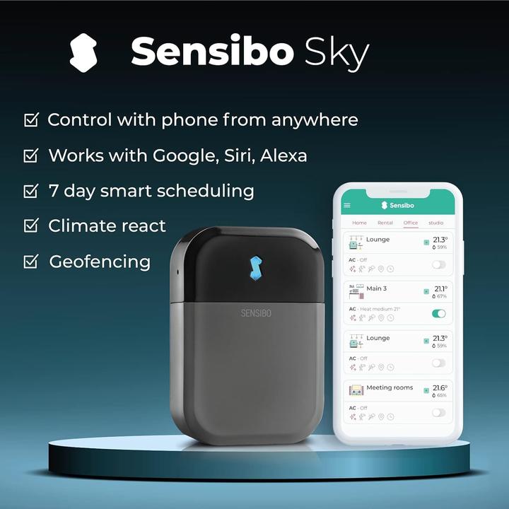 Productafbeelding Sensibo Sky afstandsbediening airconditioner, grijs/zwart
