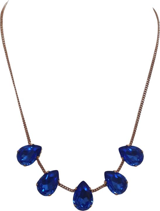 Produktbild L'Officiel Collana rosa con gocce cristallo blu