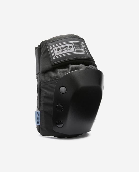 Actual product image Decathlon Set Of 3 Kids' Skateboard Protectors Pad500 - Black (XS, Knee pad, Unique specimen)