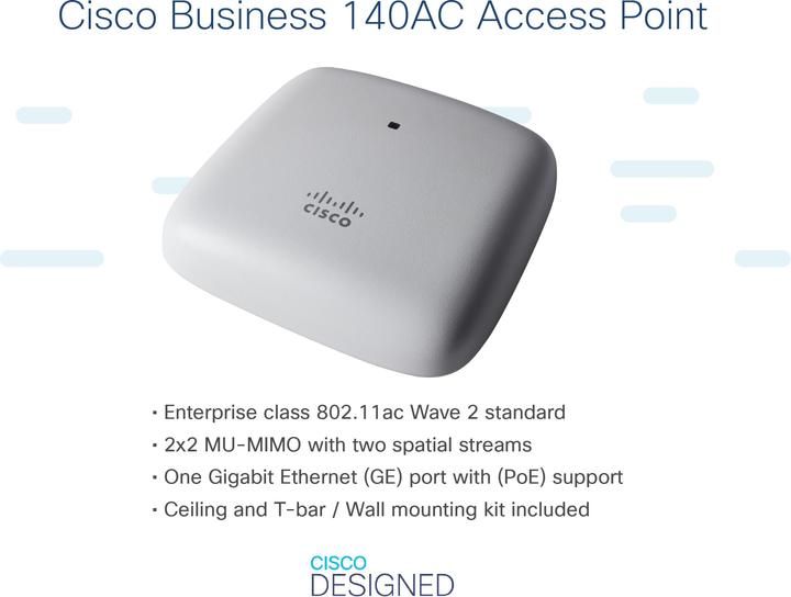Immagine prodotto Cisco Punto di accesso CBW140AC-E (867 Mbit/s)