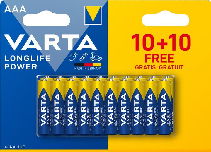 Varta Longlife Power AAA (20 pcs., AAA, 1260 mAh)
