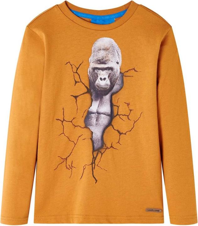 Produktbild VidaXL Kinder-Langarmshirt Dunkelocker 140,Material: 100 (140)