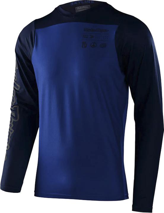 Troy Lee Designs Skyline Chill LS Jersey, Mono, true blue L (L)