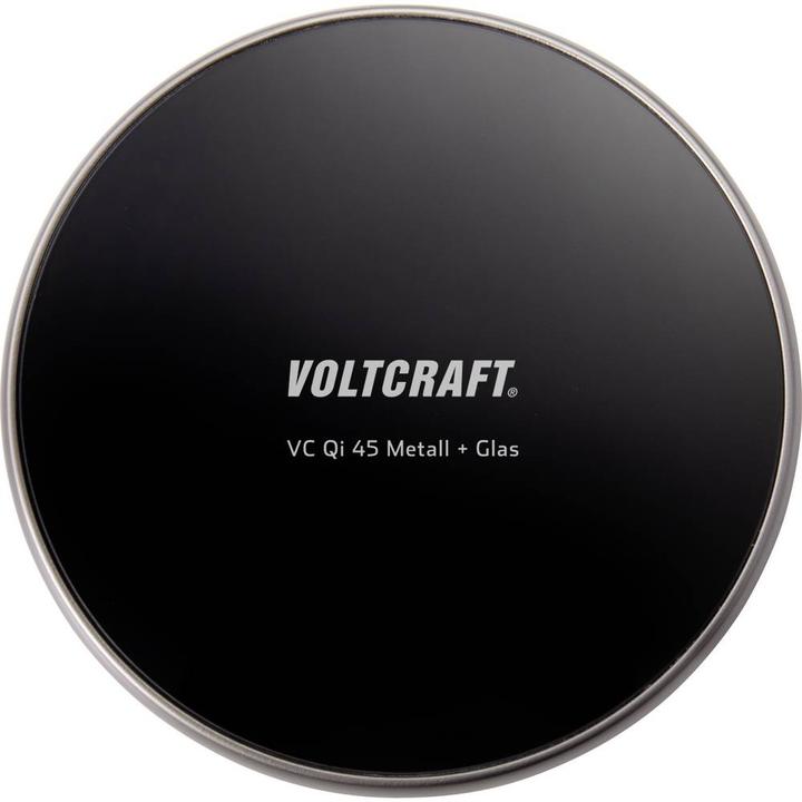 Image du produit Voltcraft Chargeur à induction 15 W Qi-45 Métal+Verre
