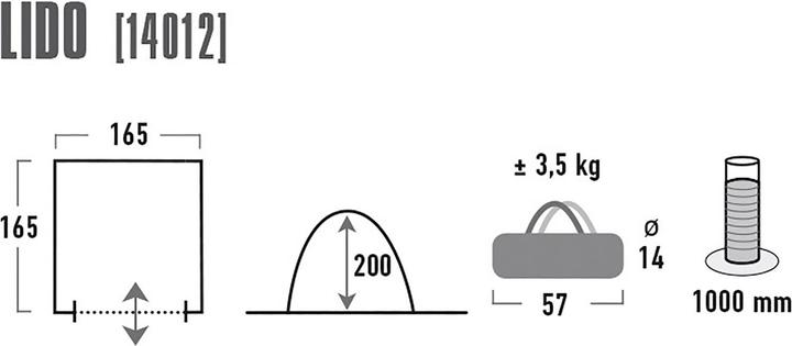 Immagine prodotto High Peak Lido (Tenda a cupola, 3.50 kg, 1 persona)