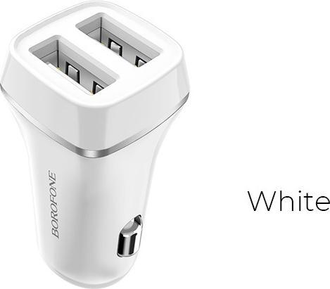 Produktbild Borofone Autoladegerät BZ2 mit zwei USB-Anschlüssen (2,4A) weiss