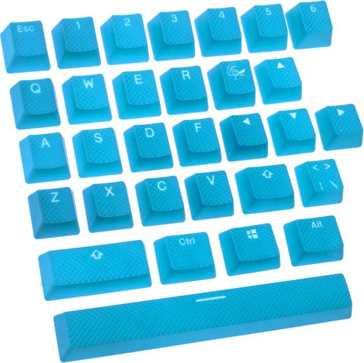Produktbild Ducky Rubber Keycap Set, 31 Tasten, Double-Shot, gummiert, für Backlight