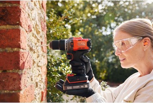 Productafbeelding Black & Decker Black&Decker accu klopboormachine 18V, zonder accu BCD383XN (Oplaadbare batterij)