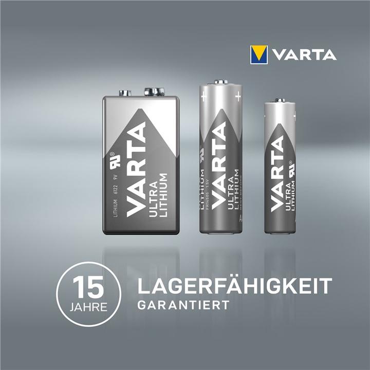 Produktbild Varta ULTRA Lithium (1 Stk., 9V Block, 1200 mAh)
