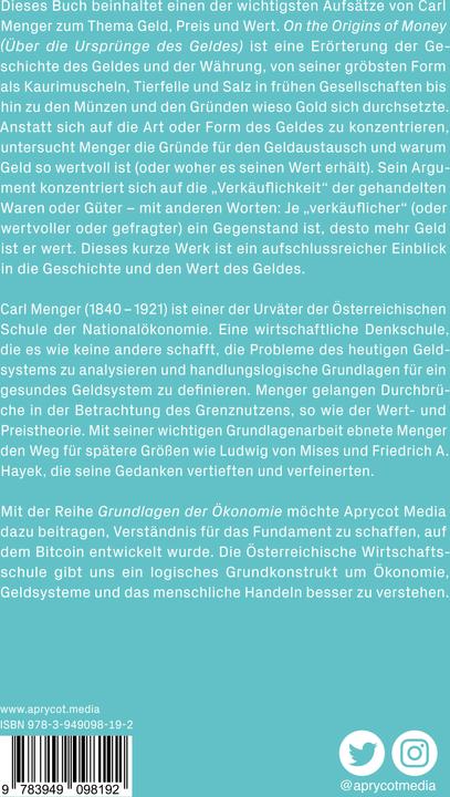 Image du produit Grundlagen der Ökonomie: Das Wesentliche von Carl Menger (Allemand, Réservoir Andreas, Carl Menger, 2022)