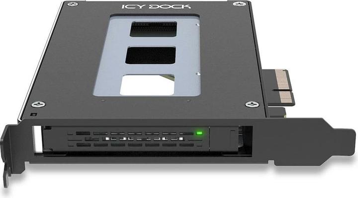 Actual product image Icydock ICY DOCK removable frame U.2/U.3 NVMe SSD f. PCIe slot
