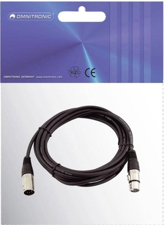 Immagine prodotto Omnitronic Cavo XLR 5pin 5m sw (5 m, XLR)