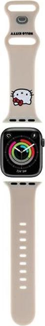 Produktbild Hello Kitty Pasek HKAWMSCHBLE Apple Watch 38/40/41mm beżowy/beige strap Silicone Kitty Head (Silikon, Stahl)