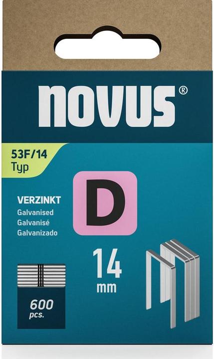 Actual product image Novus Flat wire staples D 53 F 14mm 600 pcs.