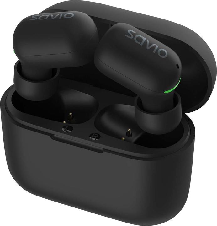 Image du produit Savio TWS-09 IPX5 Casque & écouteurs Sans fil intra-auriculaire Musique Bluetooth Noir (8 h, Sans fil)