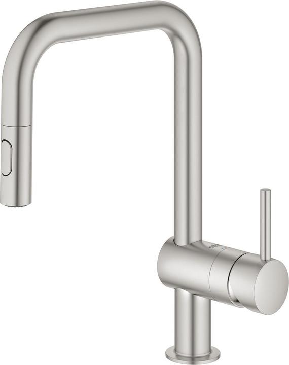 Produktbild Grohe Küchenarmatur mit Handbrause Minta supersteel matt 32322