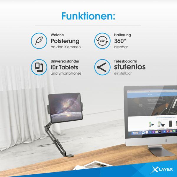 Produktbild Xlayer Tablet-Halterung mit Schwenkarm Black