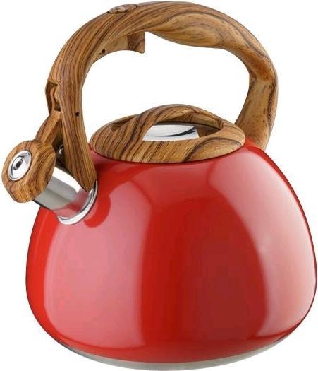 Produktbild Eva- Kochen und Haushalt Eva Flötenkessel RotHolzoptik griff3 l (3 l)