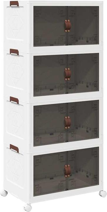 Image du produit VidaXL Boîte de rangement x avec roues Empilable 4 étages 75L 65 x 40 x 145cm (75 l)