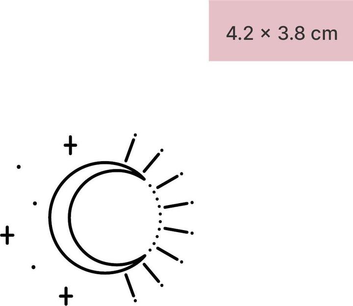 Produktbild minink Temporäres Tattoo – Mond und Sonne