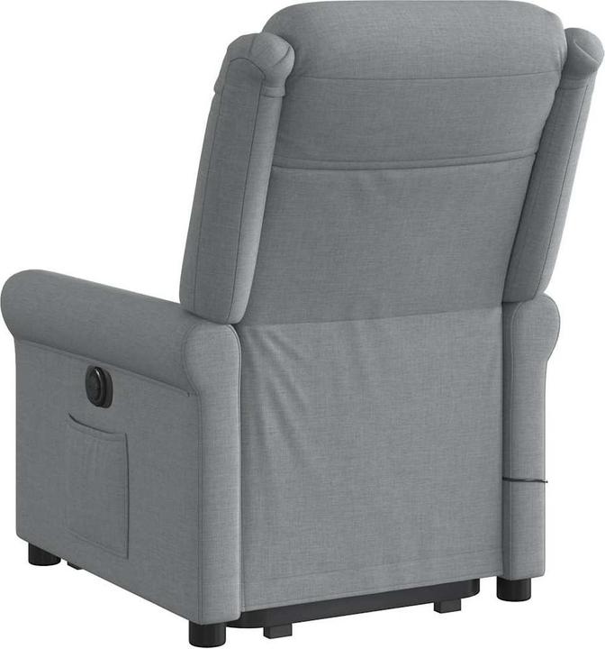 Produktbild VidaXL Elektrischer Massagesessel mit Aufstehhilfe Hellgrau Stoff