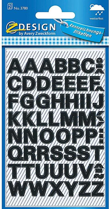 Produktbild Avery Buchstaben-Etiketten 'A-Z' 3780