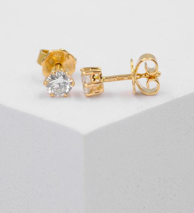 Actual product image Muau Stud earrings (750/18 K Yellow gold)