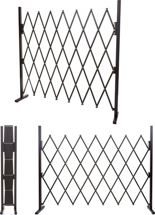 Produktbild Swisshandel24 Absperrgitter, Scherengitter Rankhilfe Tierschutzgitter ausziehbar, Alu braun - Höhe 153cm, Breite 2 (31 cm)