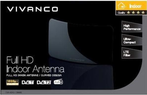 Produktbild Vivanco Tva 4040 (Zimmerantenne, DVB-T / -T2, DAB/ DAB+)