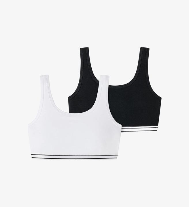 Produktbild Schiesser Bustier "95/5" schwarz/weiss (164, 2er Pack)