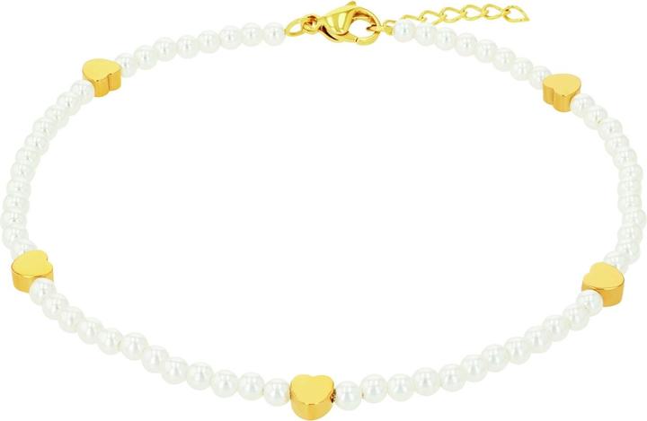 Immagine prodotto Amor Sommerschmuck für Damen, Edelstahl, Glasperle | Herz (Acciaio inossidabile, 25 cm)