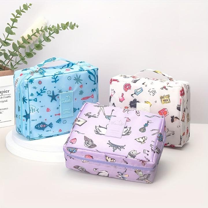 Image du produit Only-Bags.Store Sac cosmétique portable, sac de rangement de voyage de grande capacité, facile à utiliser.