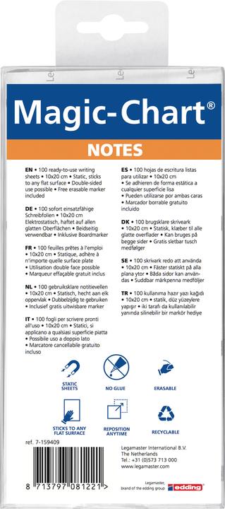 Nährwerte und Zutaten Legamaster Magic-Chart Notes