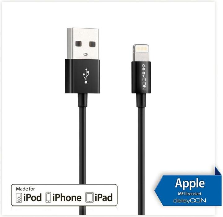 Immagine prodotto deleyCON Fulmine su USB (0.15 m, USB 2.0)