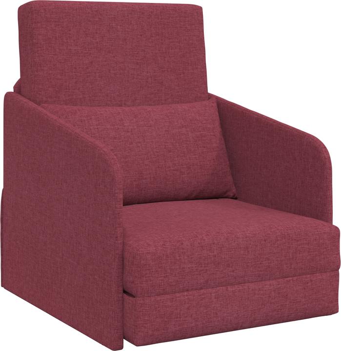 Produktbild VidaXL Fussboden Schlafsofa 2-in-1 Weinrot 65x80x83 cm Stoff (1.5-Sitzer)