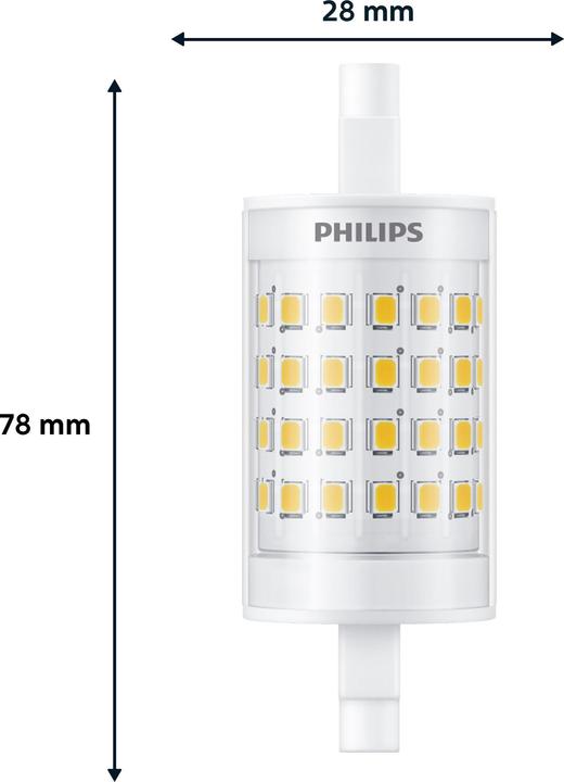 Actual product image Philips white (R7s, 7.50 W, 950 lm, 4 x, D)