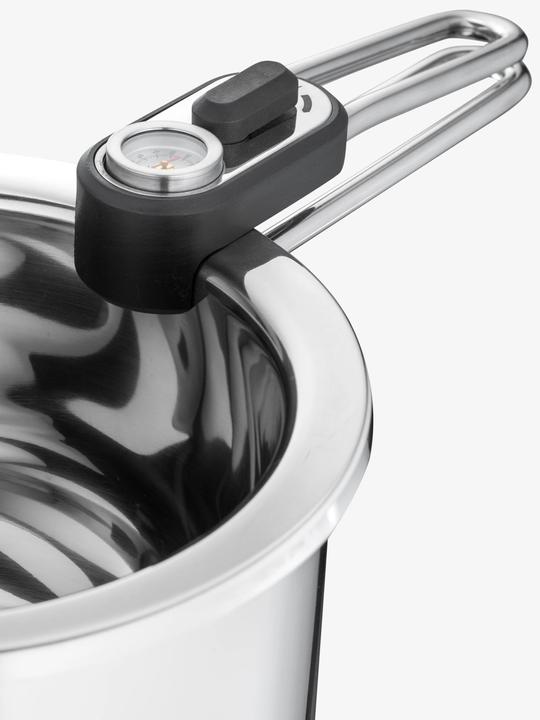Produktbild WMF Kochtopf Simmertopf 18cm mit Temperaturanzeige Topf 1,5l Edelstahl Induktion (18 cm, Kochtopf, Edelstahl)