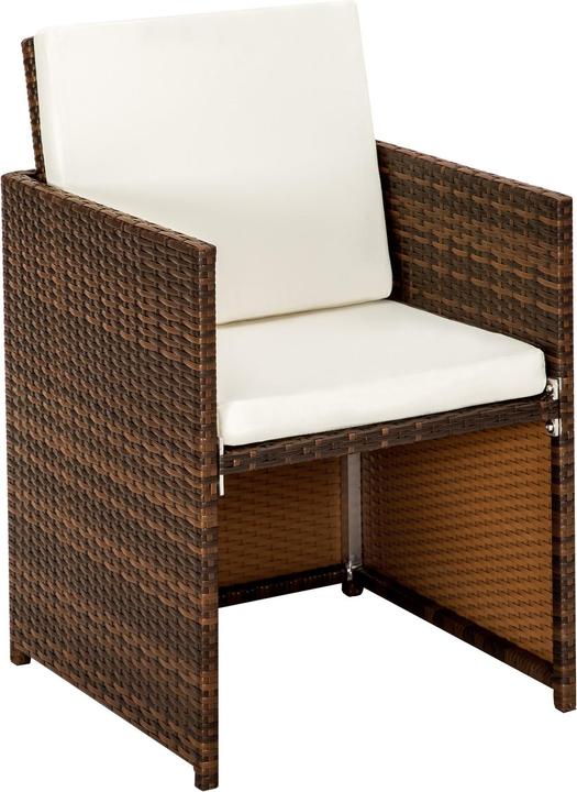 Actual product image tectake Rattan garden furniture set New York with protective cover, variant 2 (178 cm)