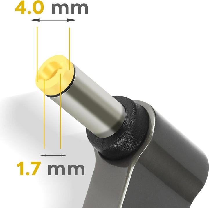 Immagine prodotto Avizar ADA-100W-C011-YL, adattatore USB-C / 4.0 x 1.7mm 100W (Proprietario, USB tipo C)
